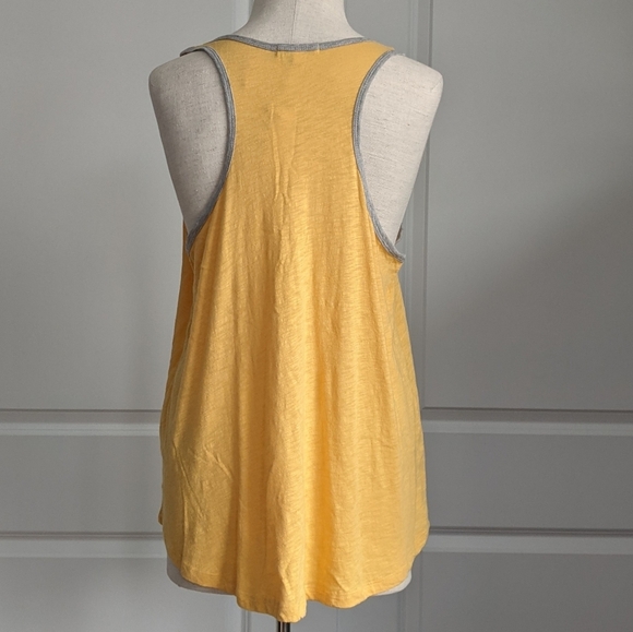 PJ Salvage Tank Lounge Embroider Daisy Racerback Scoop Neck Golden Yellow XL NWT - Picture 8 of 13